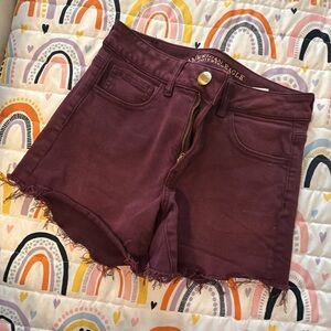 American Eagle Outfitters High Waist Purple Shorts